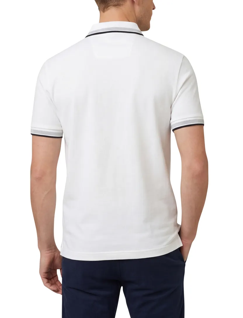 Boss poloshirt Paddy effen wit