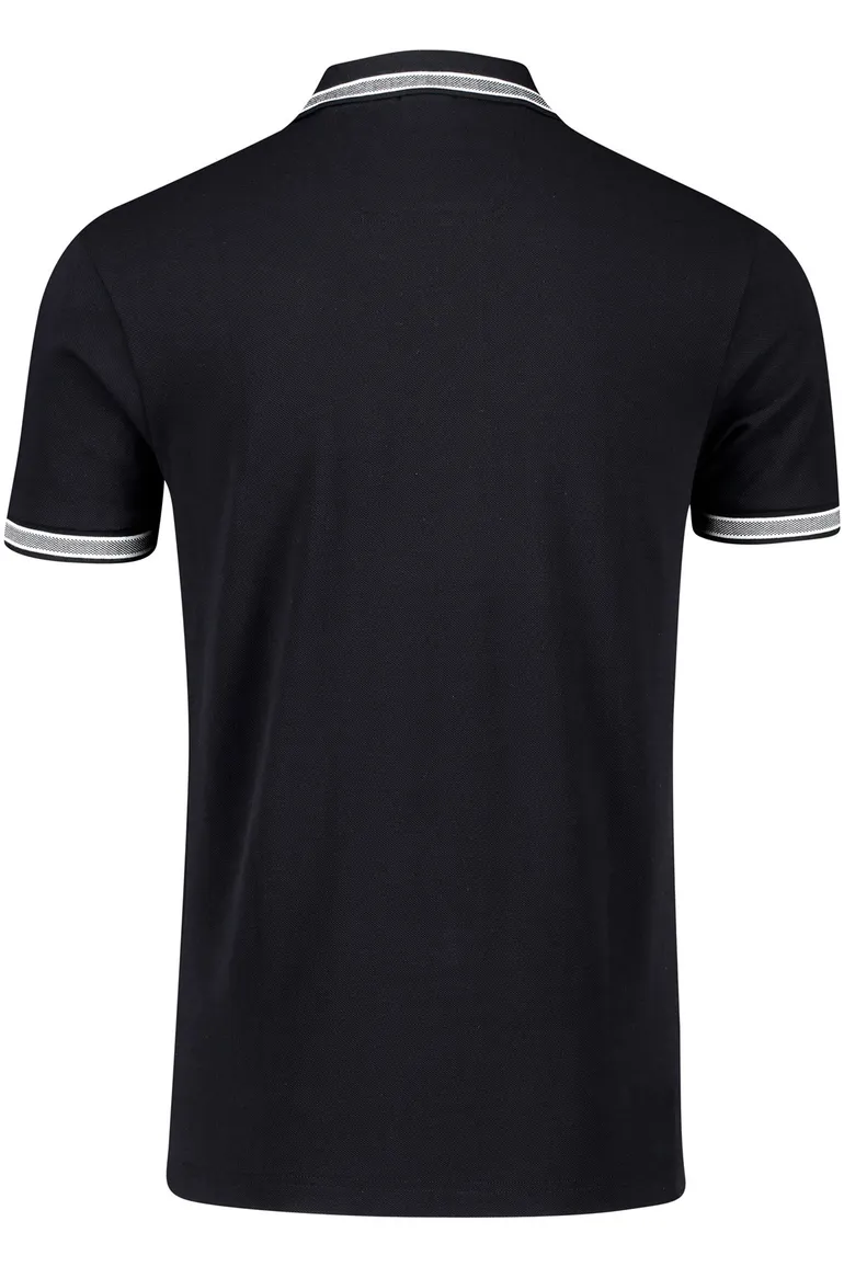 Katoenen BOSS polo regular fit navy 2-knoops Paddy