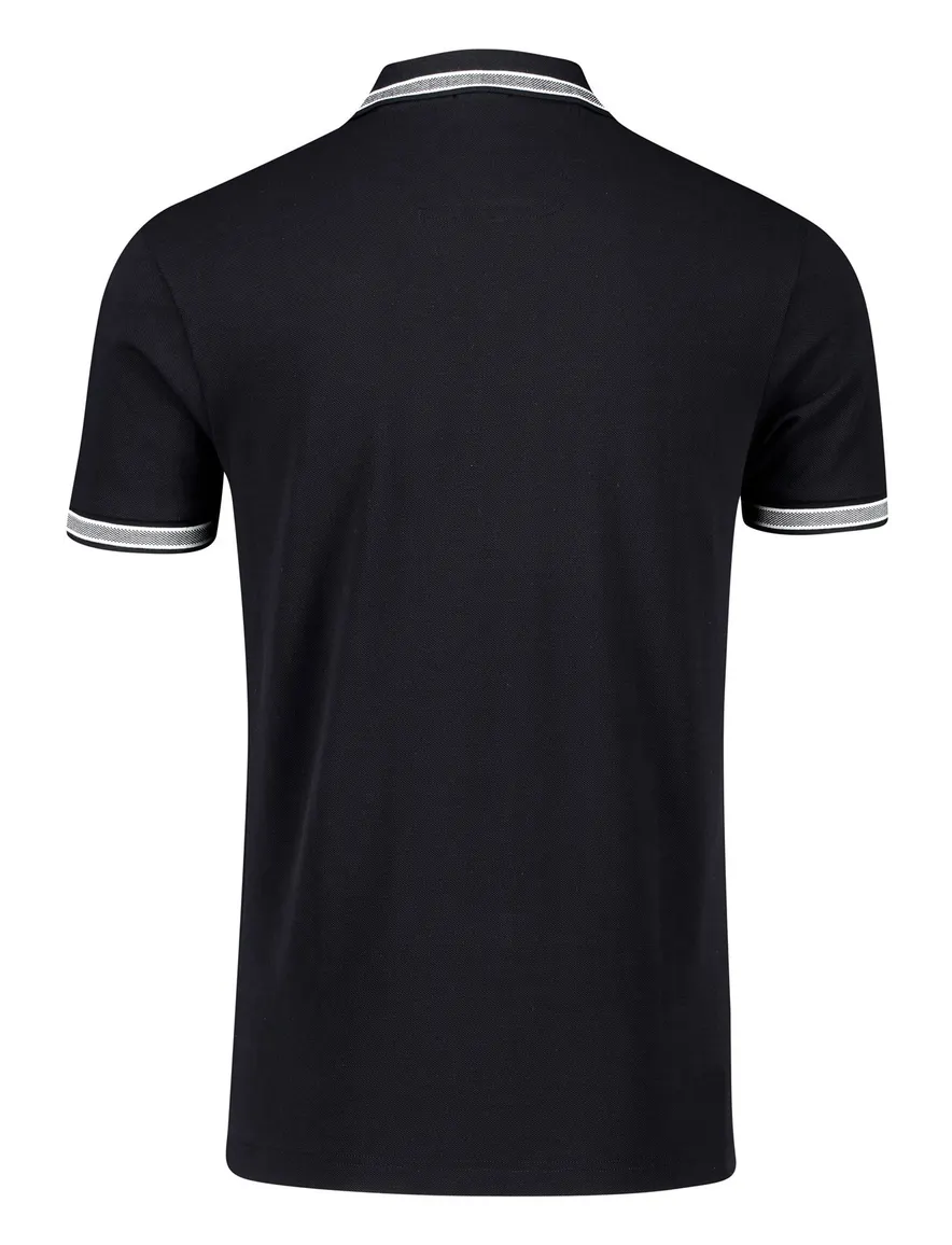Katoenen BOSS polo regular fit navy 2-knoops Paddy