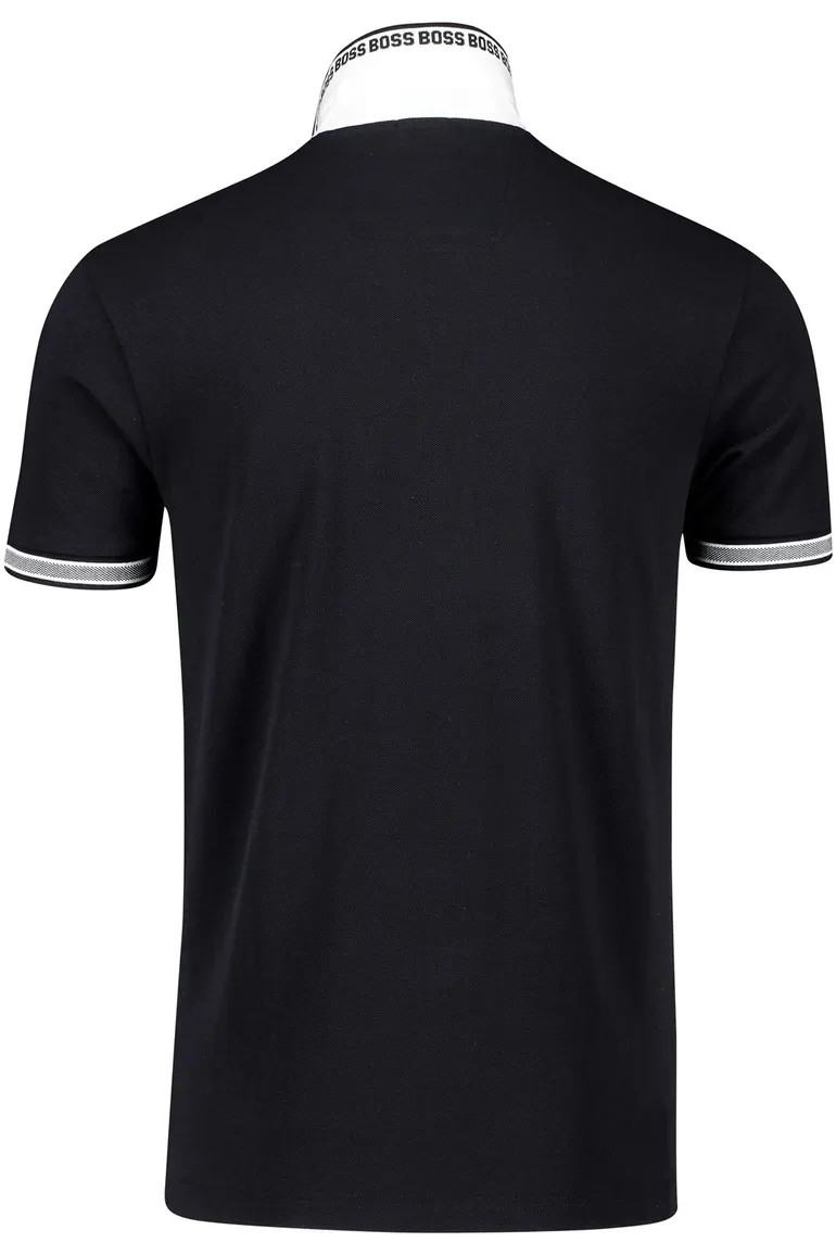 Katoenen BOSS polo regular fit navy 2-knoops Paddy
