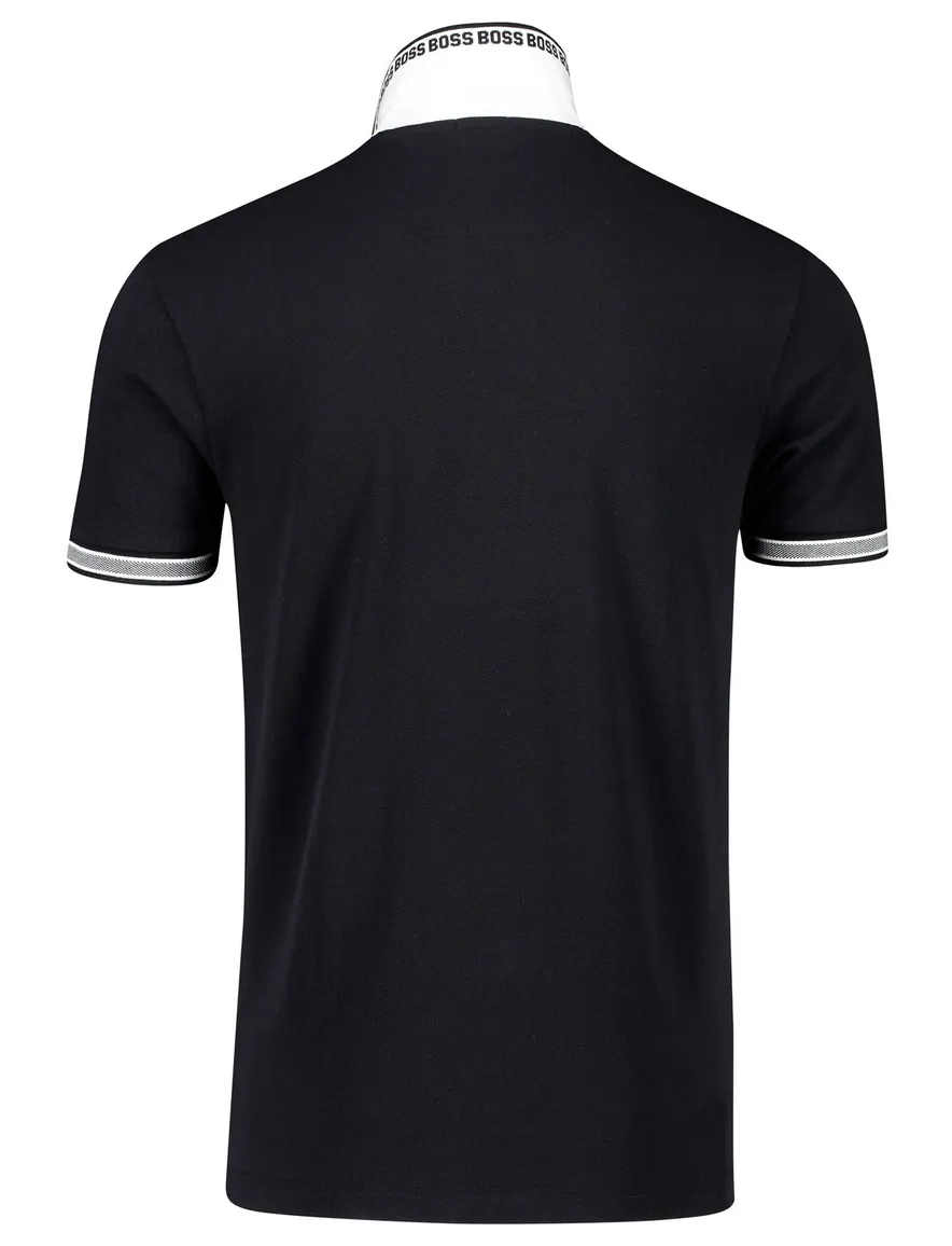 Katoenen BOSS polo regular fit navy 2-knoops Paddy