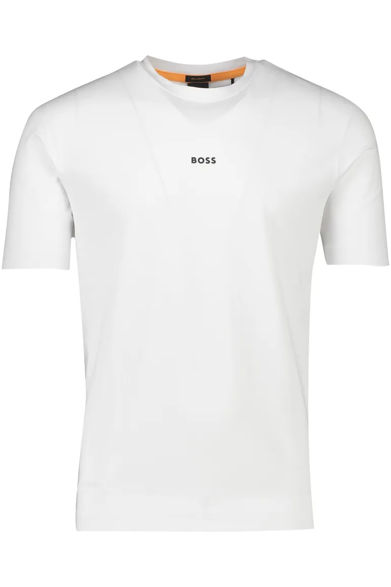 Boss t-shirt wit stretch Tchup relaxed fit korte mouw