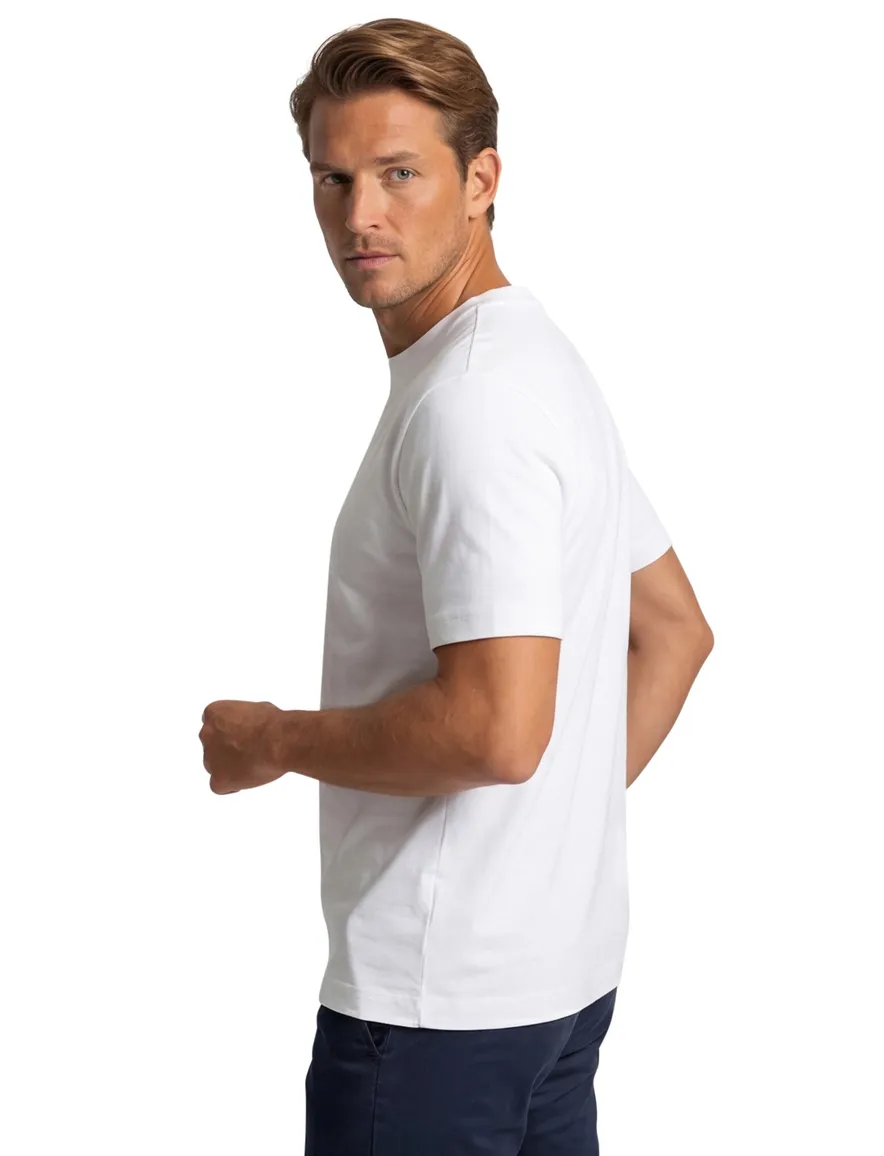 Boss t-shirt wit stretch Tchup relaxed fit korte mouw
