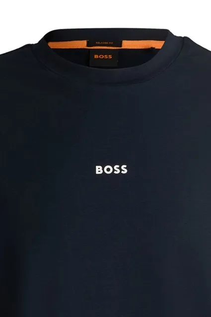 Boss Orange t-shirt donkerblauw effen