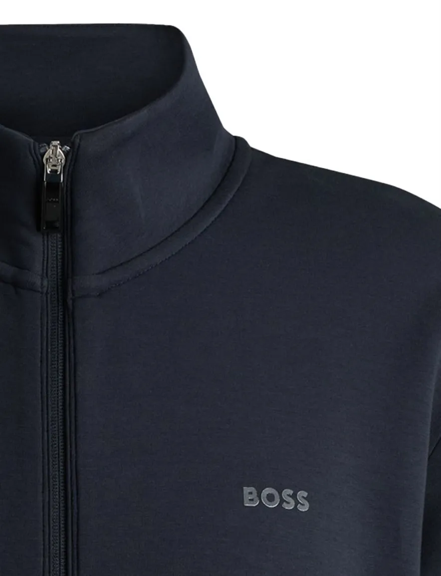 Boss Skaz vest donkerblauw effen katoen normale fit