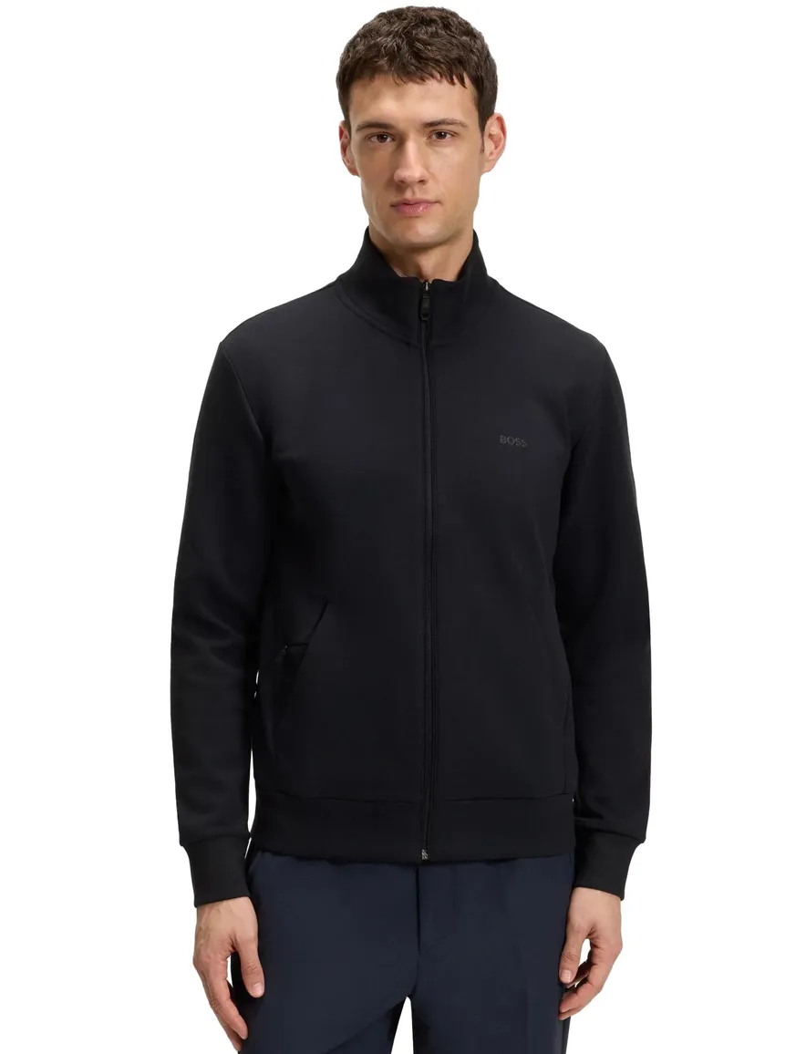 Boss Skaz vest donkerblauw effen katoen normale fit