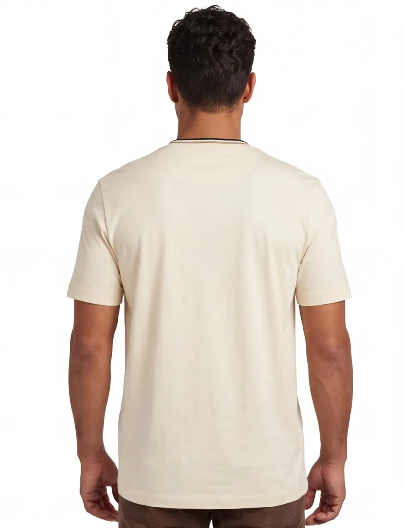 Katoenen Boss Black T-shirt Thompson ecru normale fit