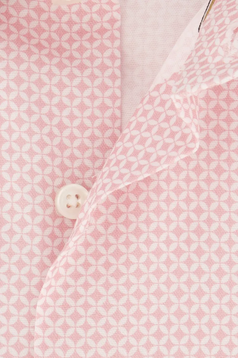 BOSS H-Hank overhemd slim fit roze geprint