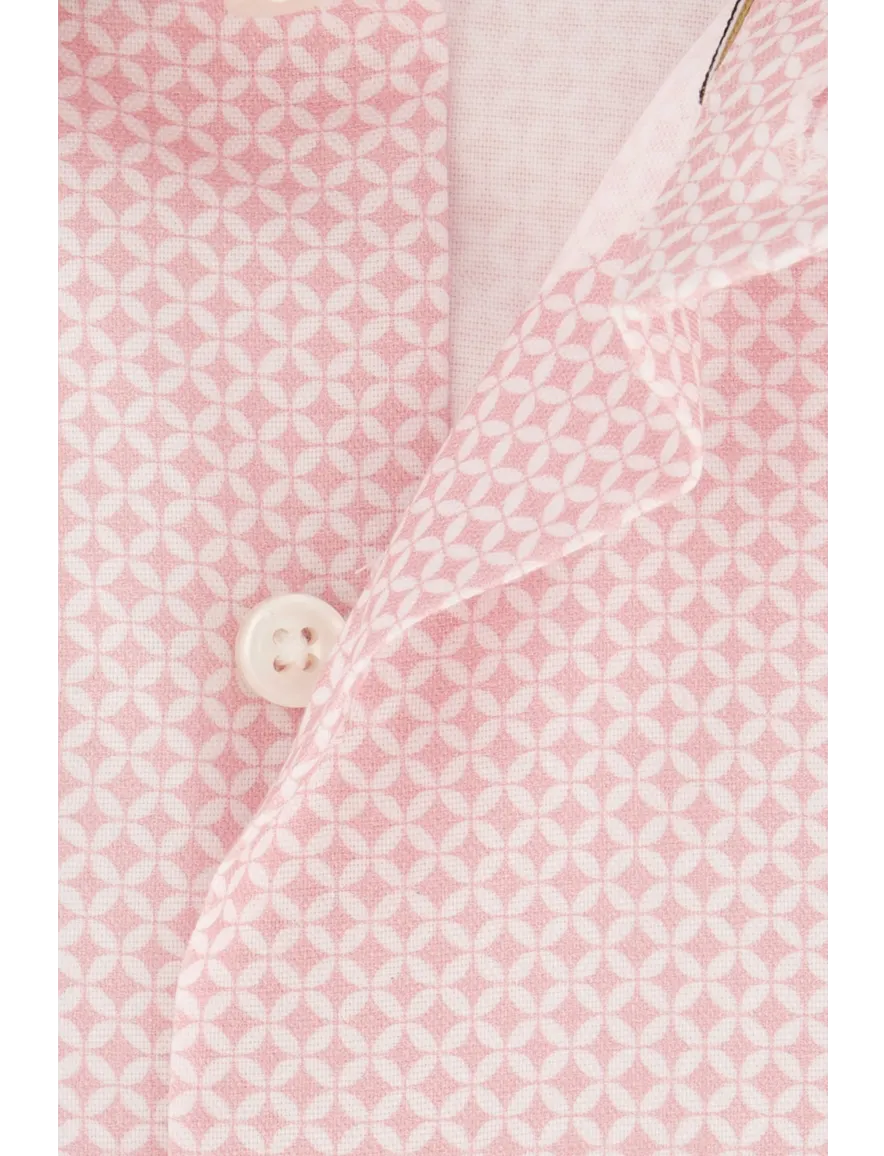 BOSS H-Hank overhemd slim fit roze geprint