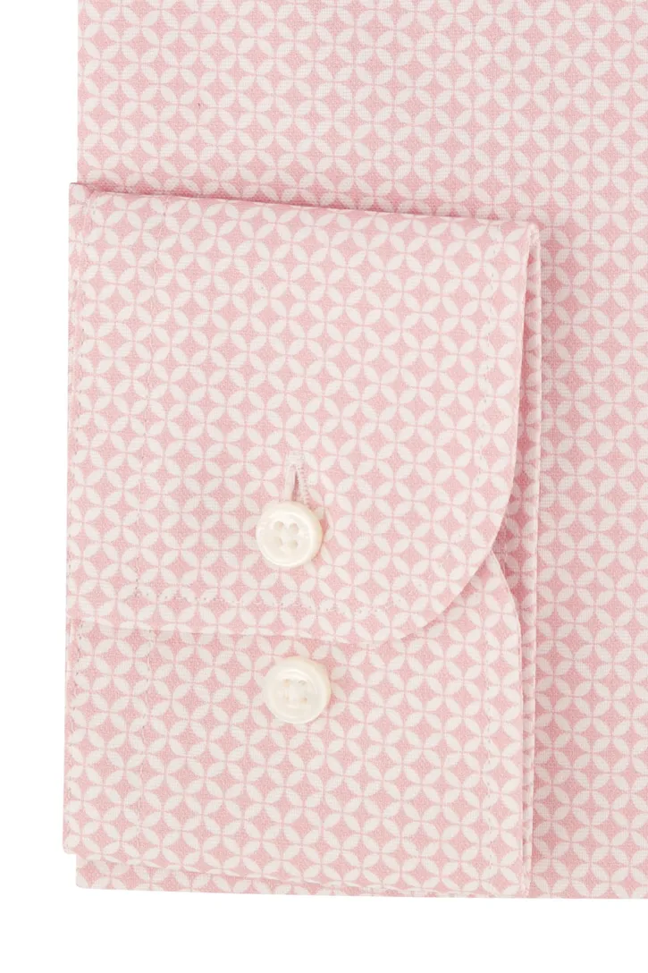 BOSS overhemd slim fit roze geprint
