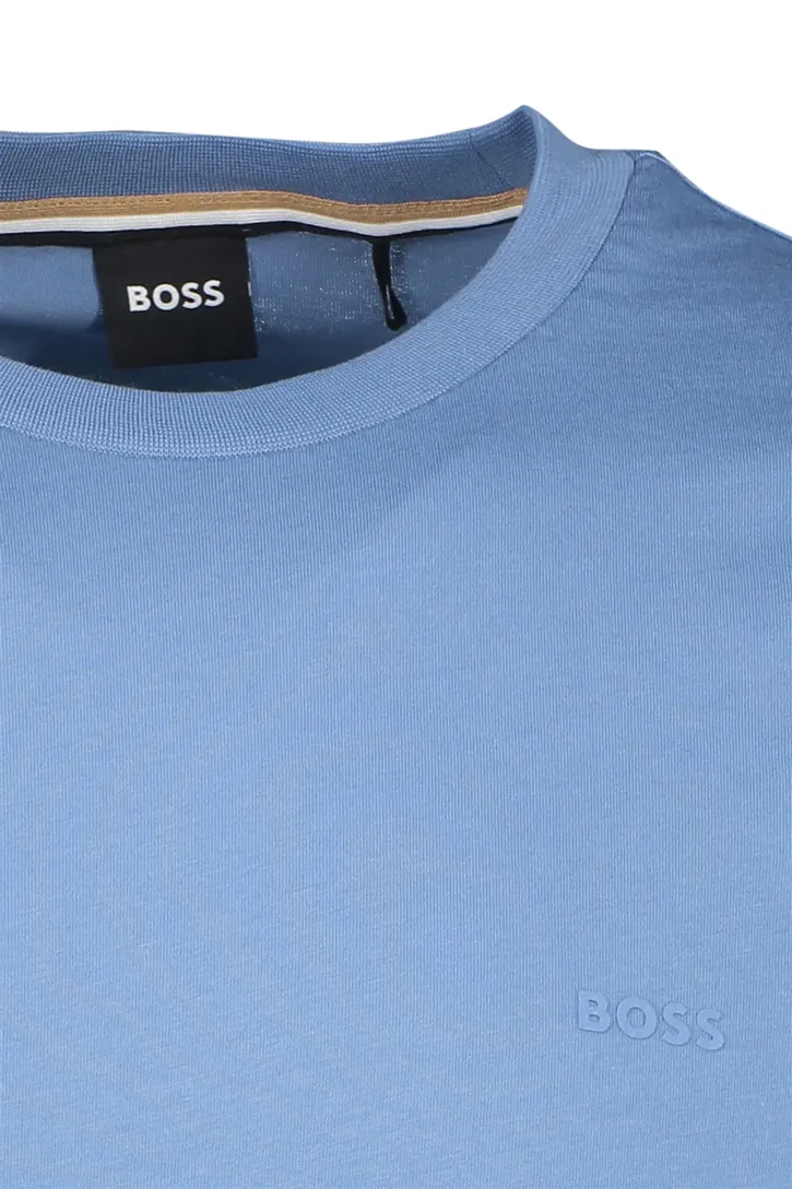Blauw Boss Black t-shirt katoen Thompson