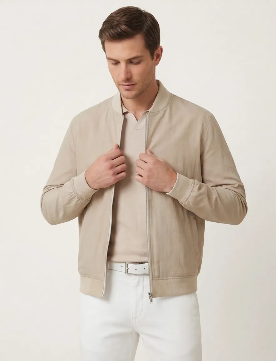 Hugo Boss Hanry tussenjas beige