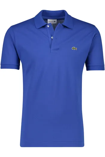 Lacoste Lacoste polo wijde fit blauw katoen 2-knoops korte mouw
