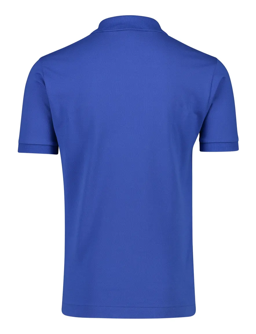 Lacoste polo wijde fit blauw katoen 2-knoops korte mouw