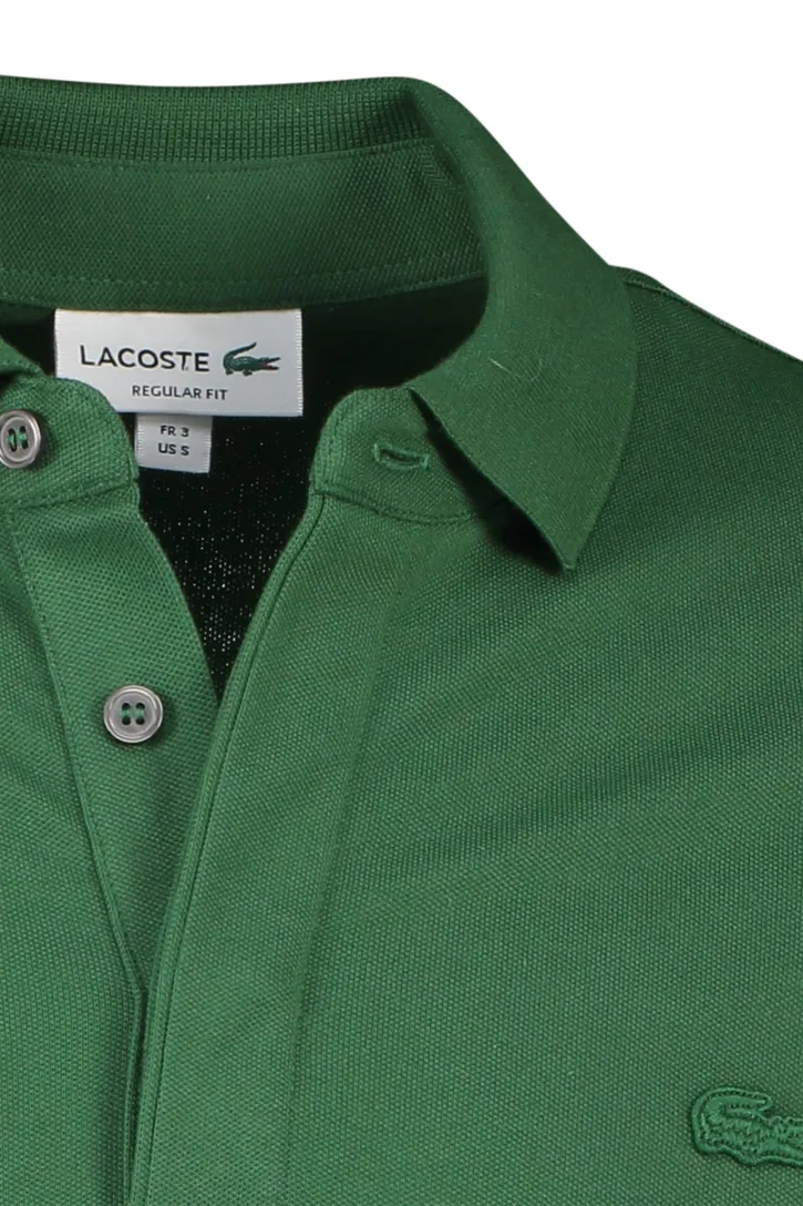 katoenen Lacoste polo normale fit groen