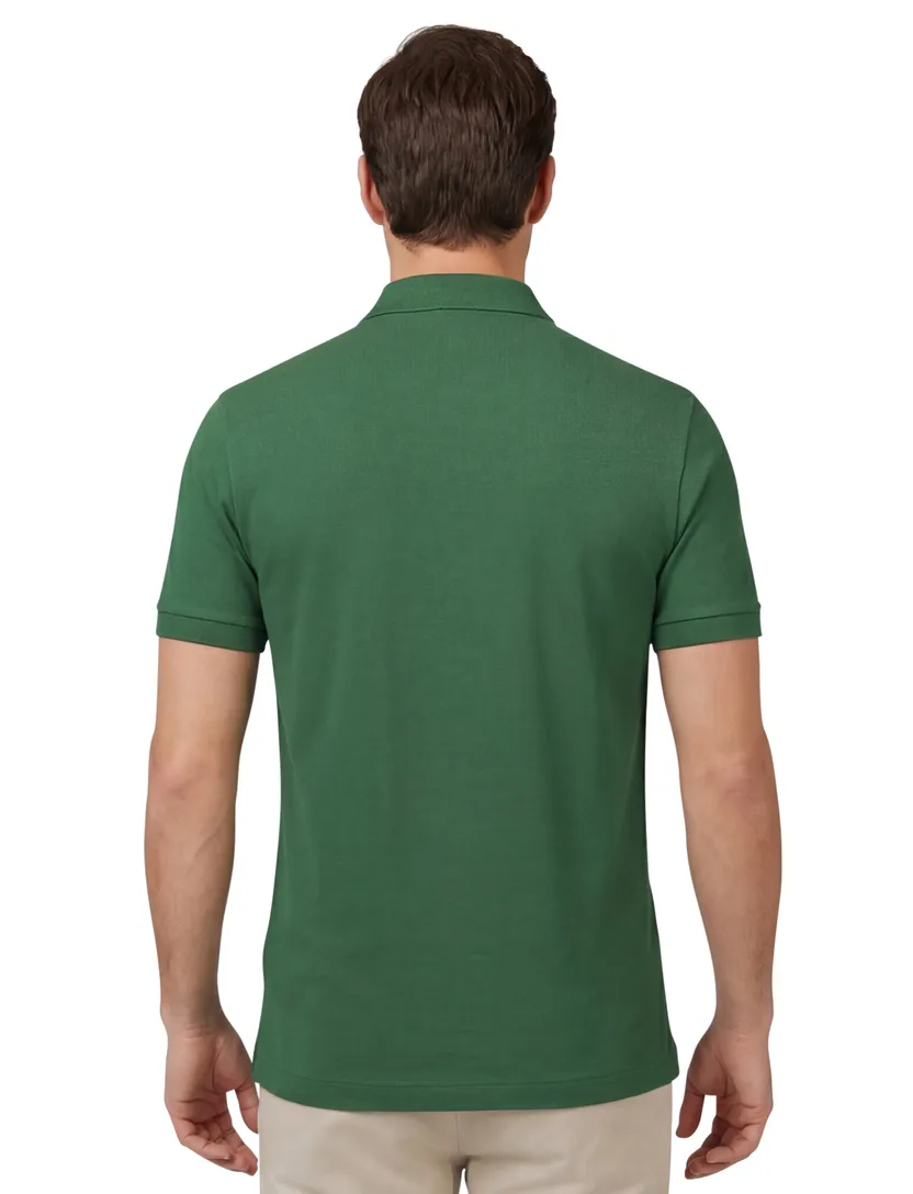 katoenen Lacoste polo normale fit groen