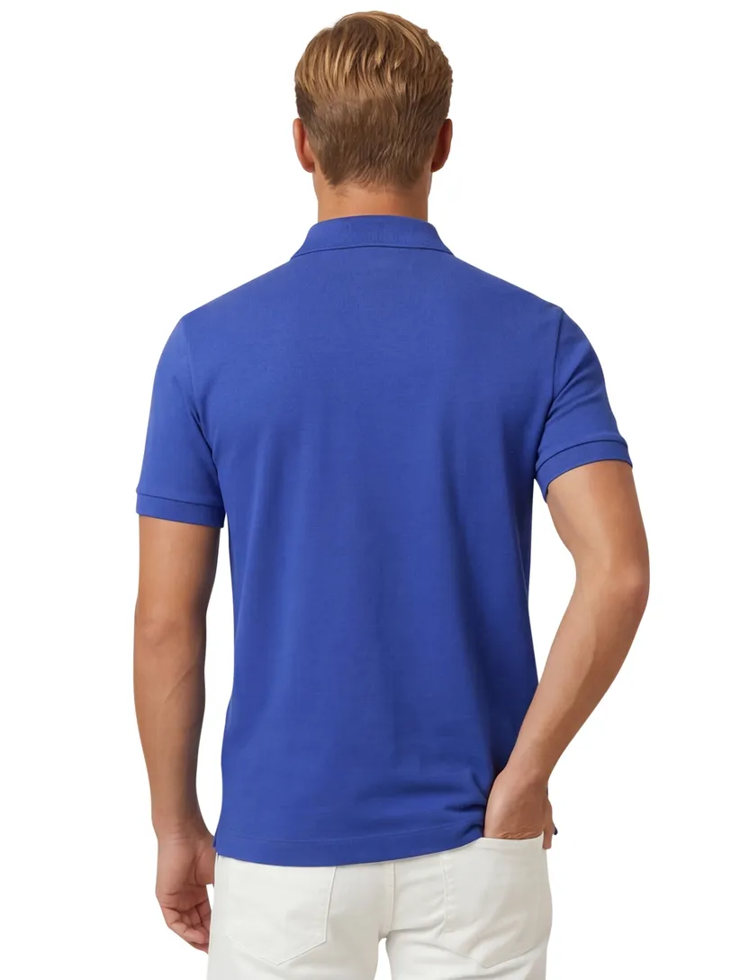 Lacoste polo blauw katoen normale fit
