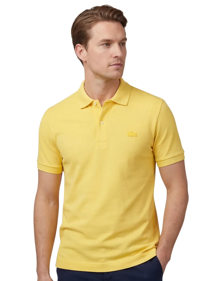 Lacoste polo geel regular fit
