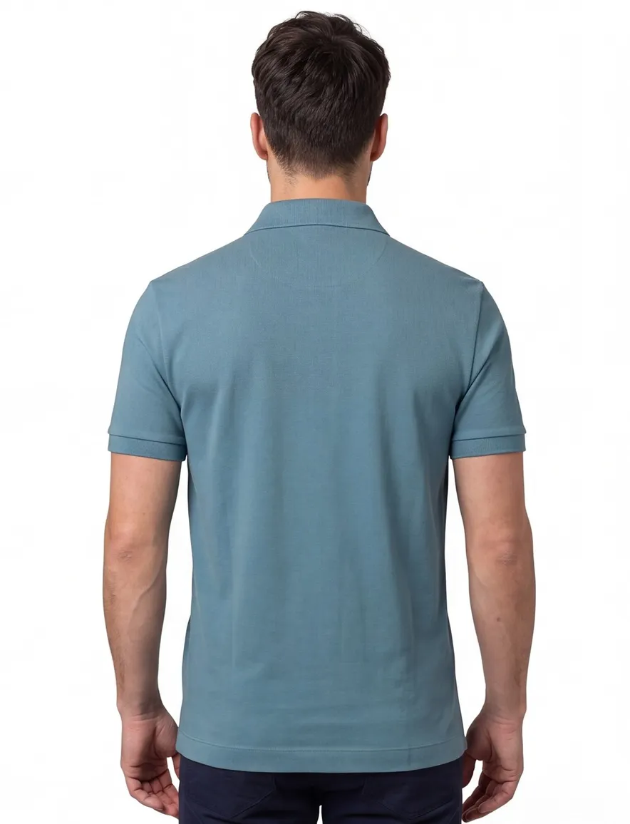 Lacoste polo normale fit blauw katoen