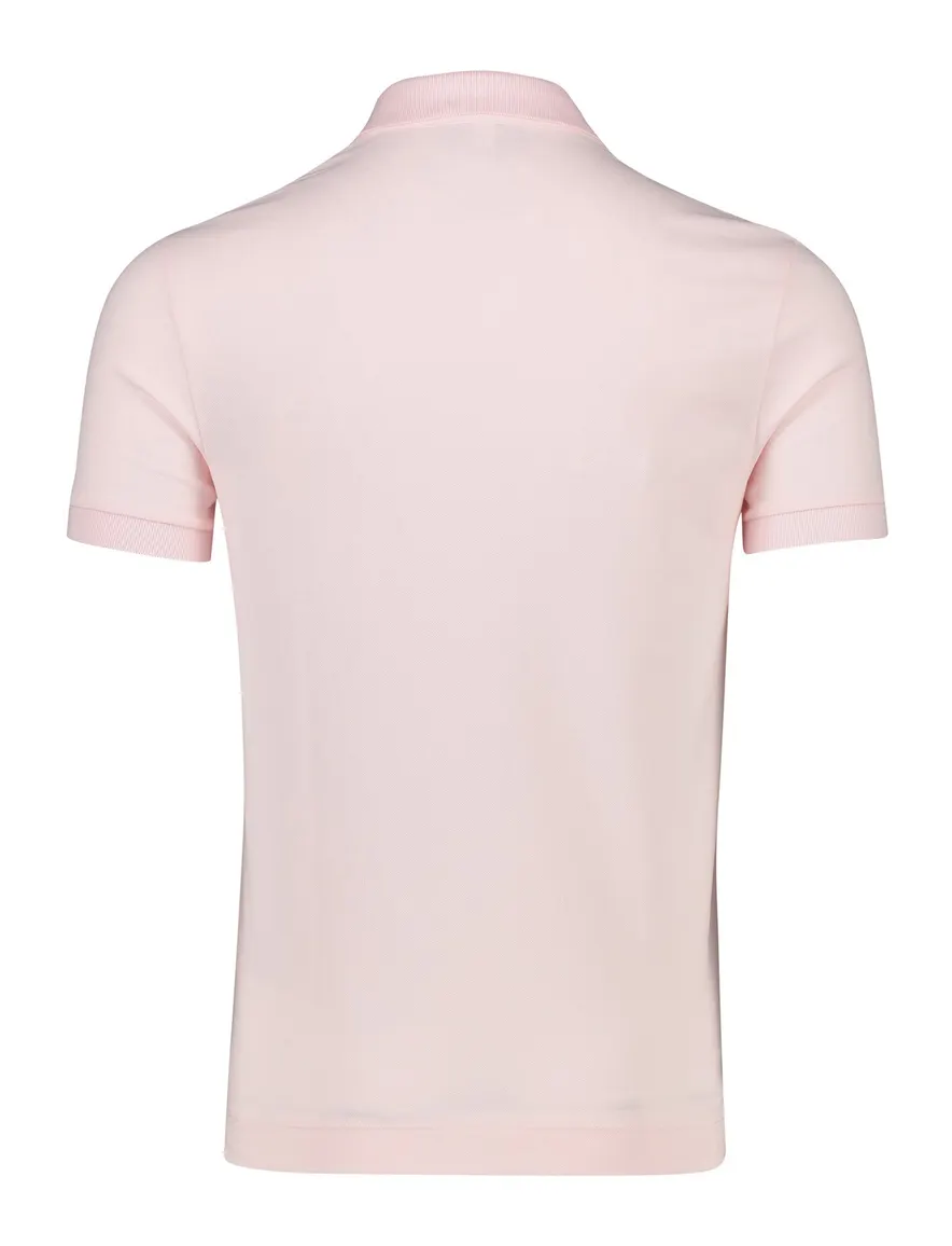 3-knoops Lacoste polo korte mouw fit roze katoen regular fit