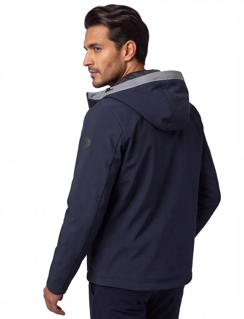 People of Shibuya tussenjas donkerblauw normale fit