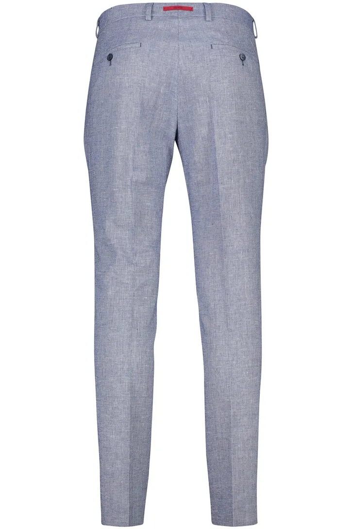 Roy Robson slim fit pantalon mix en match blauw effen linnen