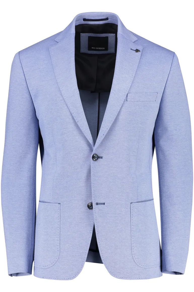 Roy Robson colbert lichtblauw regular fit