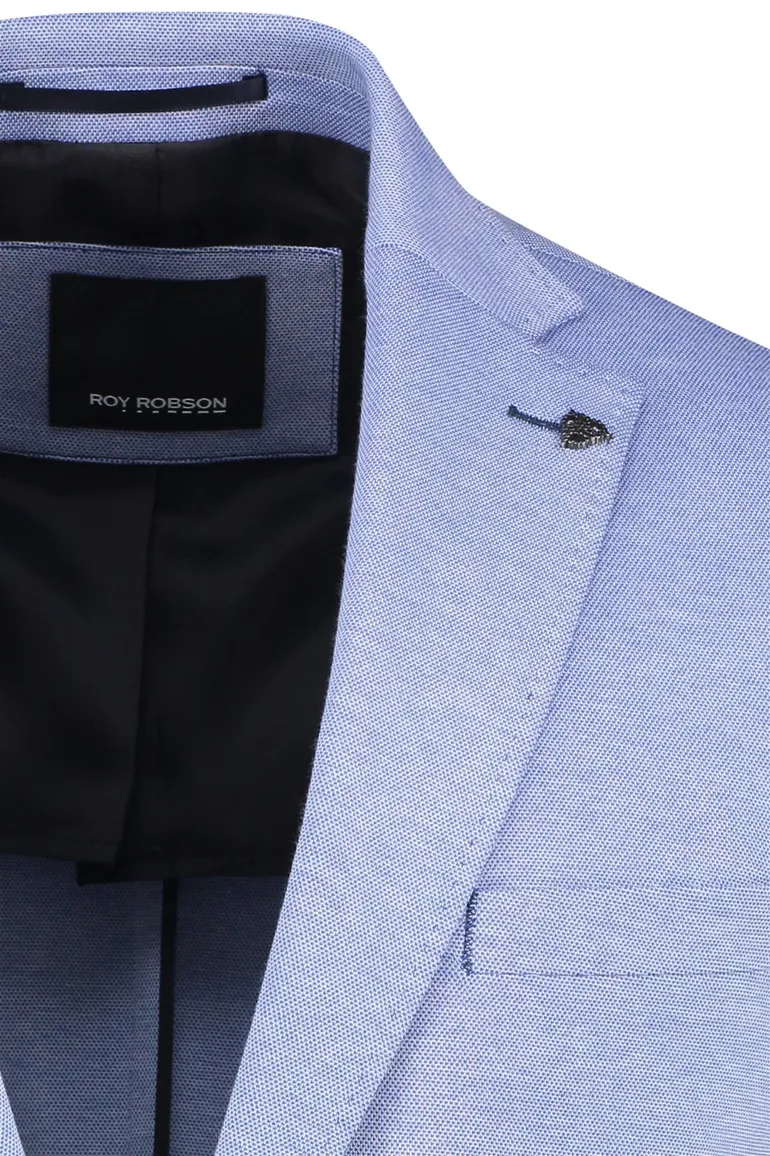 Roy Robson colbert lichtblauw regular fit