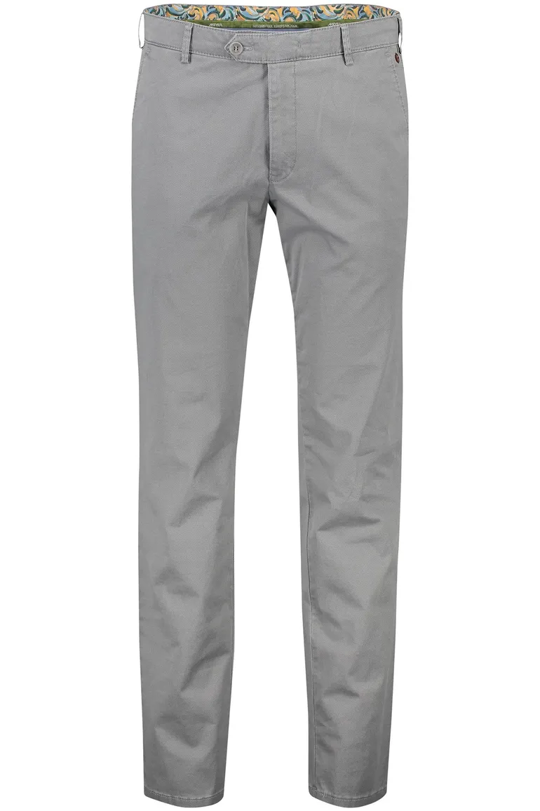 Grijs gemêleerd Meyer pantalon Bonn katoen