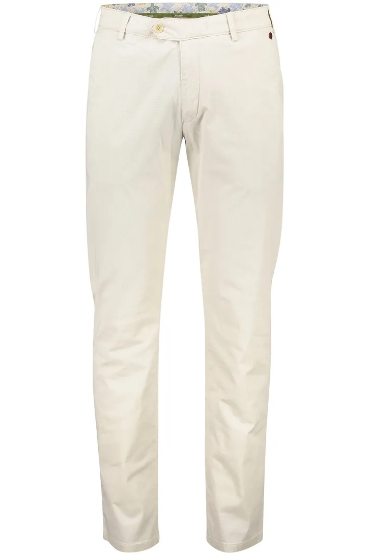 katoenen Meyer broek Bonn creme effen normale fit