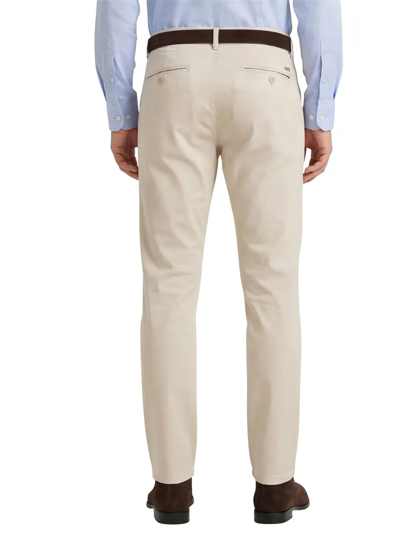 katoenen Meyer broek Bonn creme effen normale fit