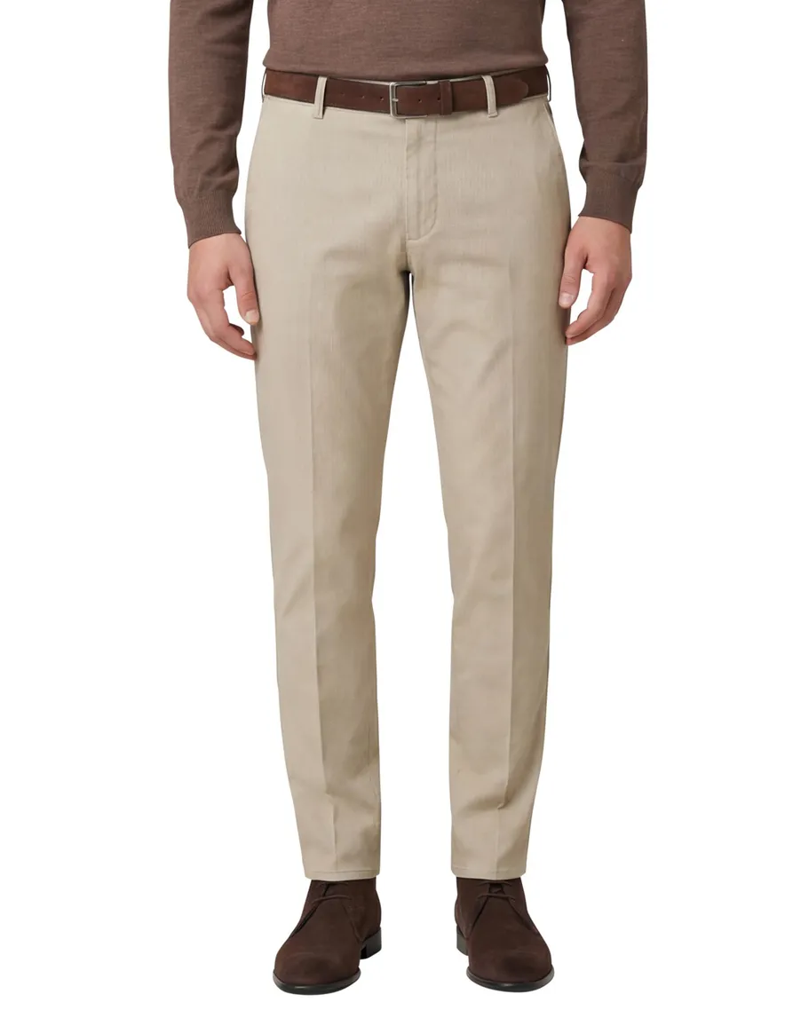 Meyer pantalon beige katoen