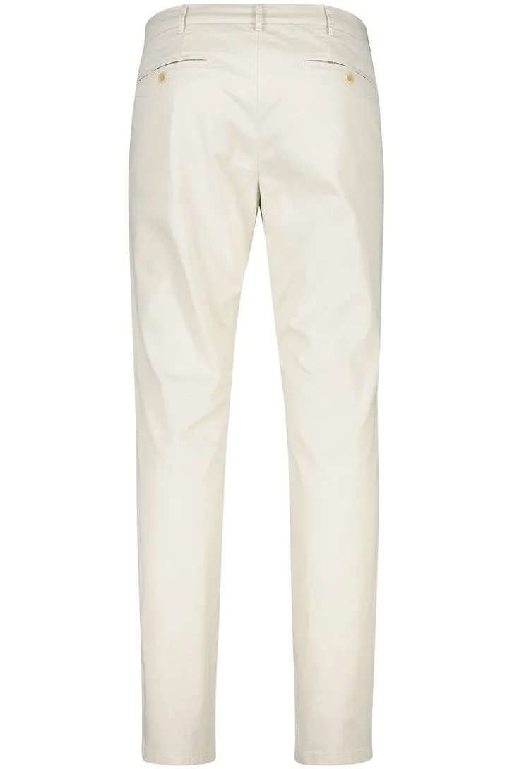 Meyer katoenen pantalon Chicago ecru effen
