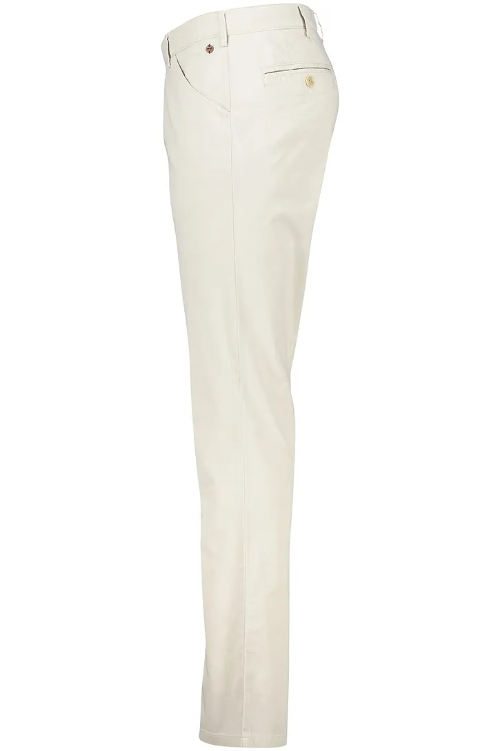 Meyer katoenen pantalon Chicago ecru effen