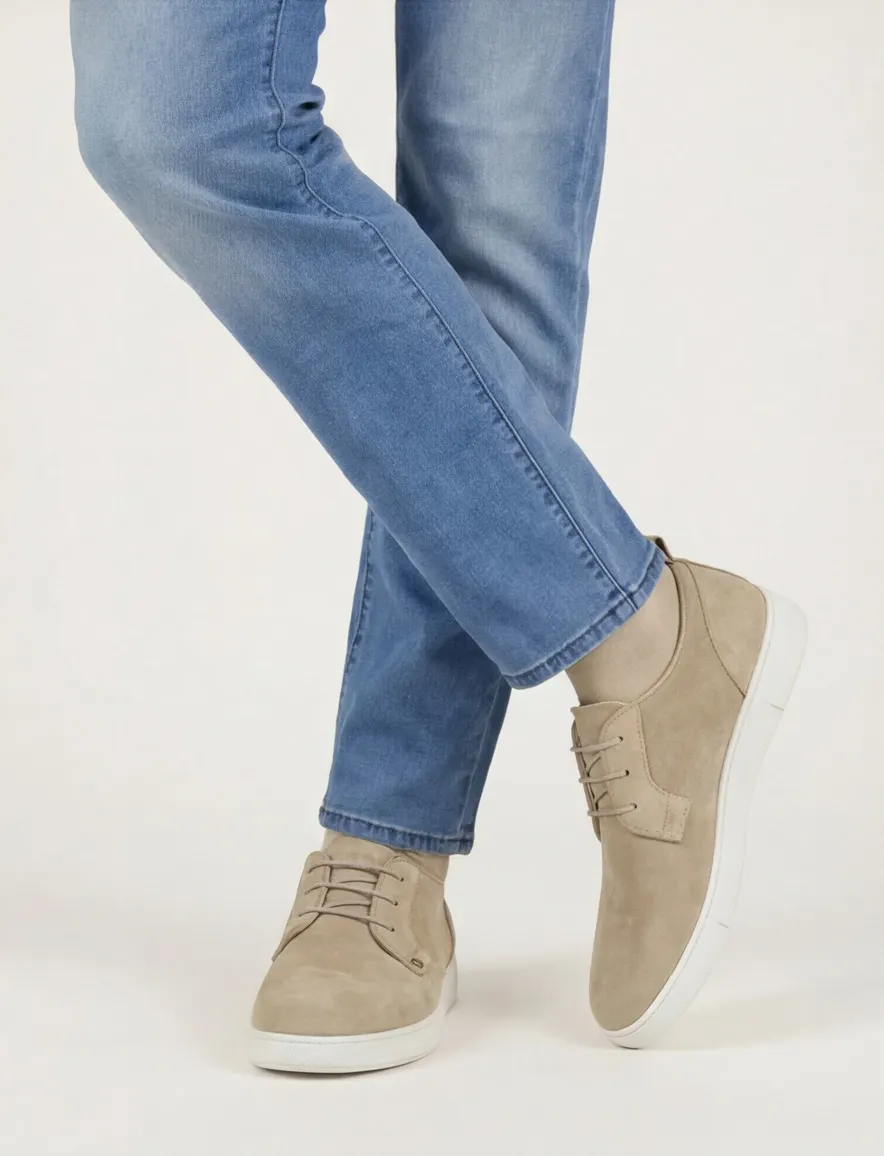 Rehab sneakers beige uni leer