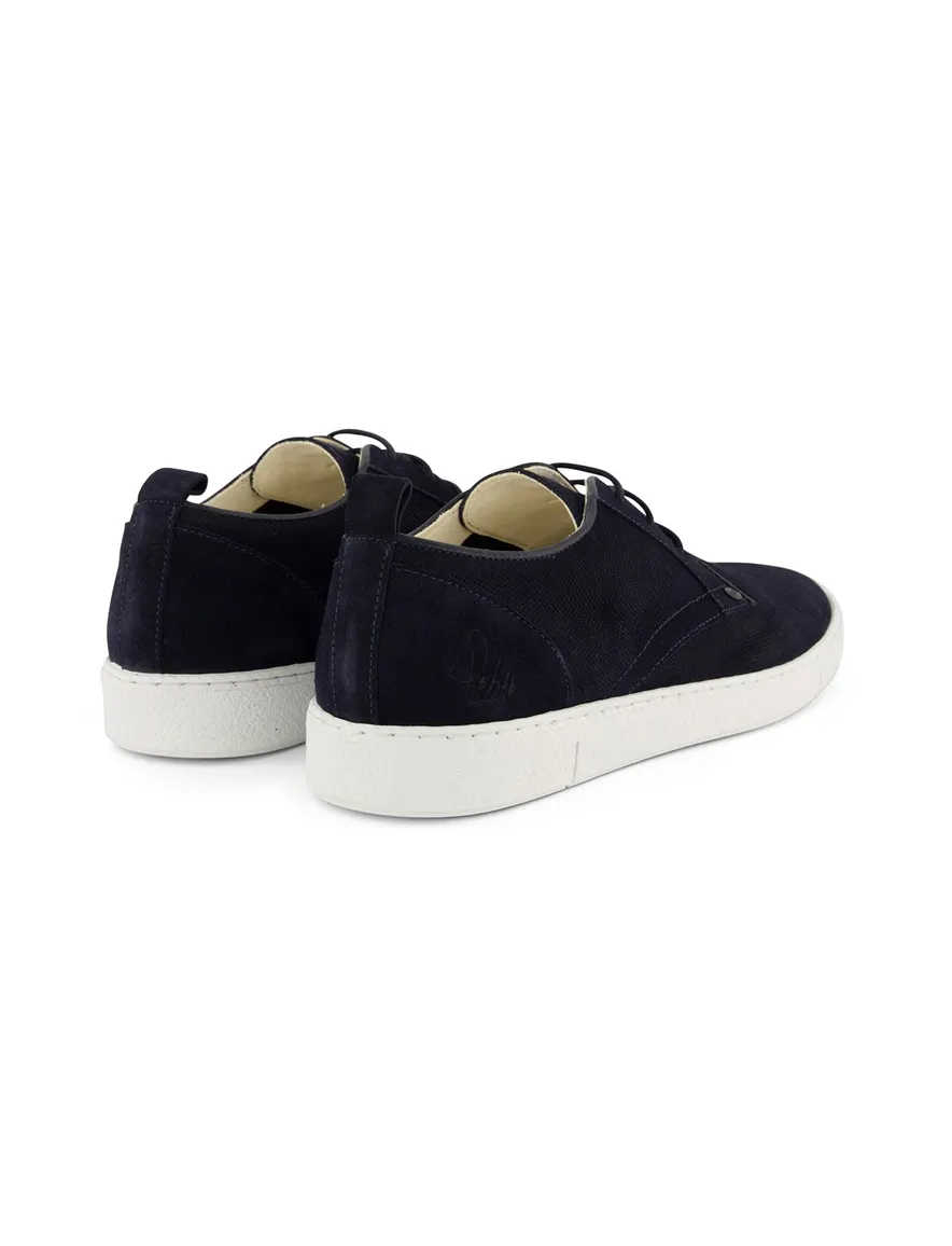 Rehab sneaker navy leer veters