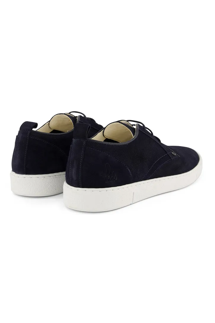 Rehab sneaker veters donkerblauw leer