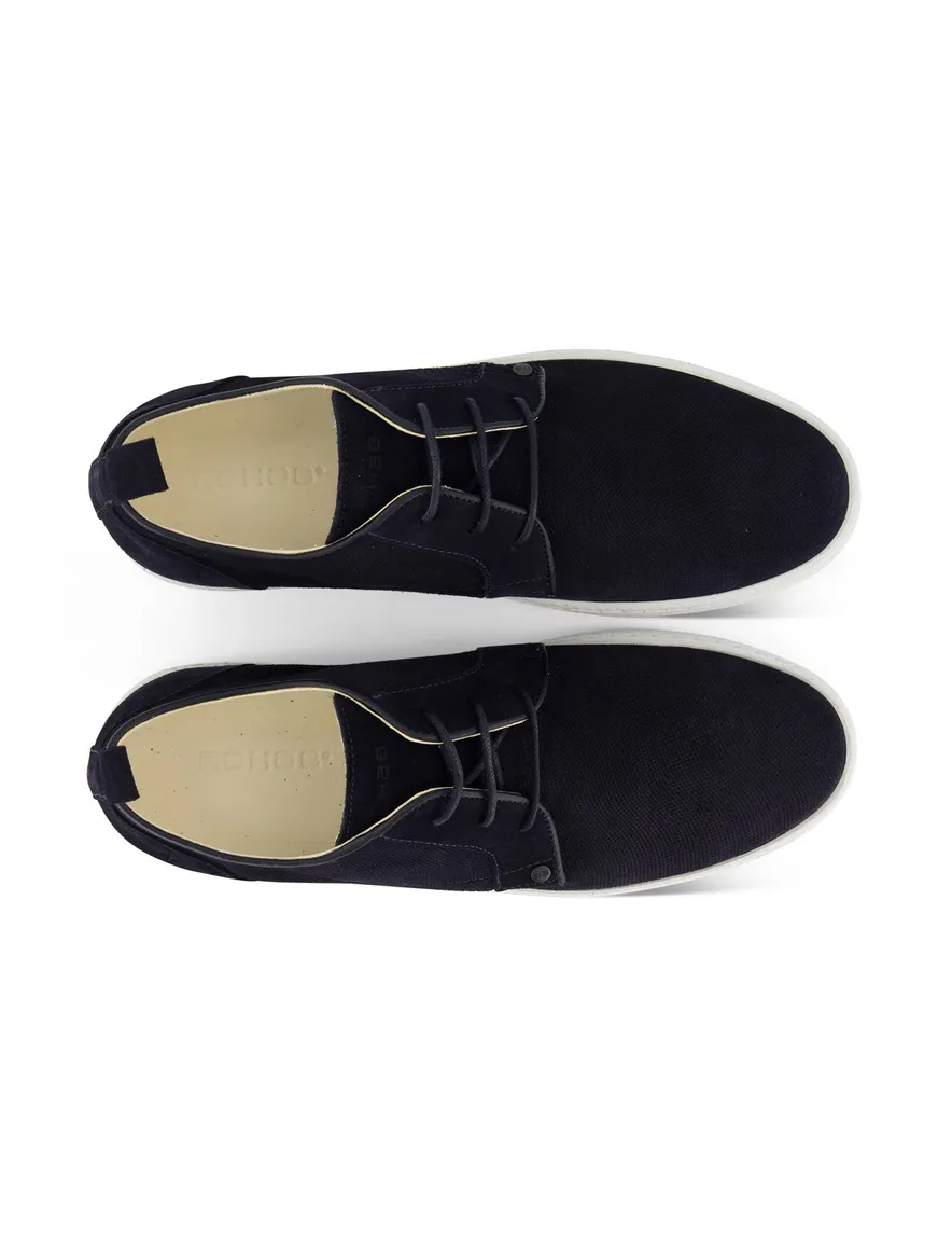 Rehab sneaker navy leer veters