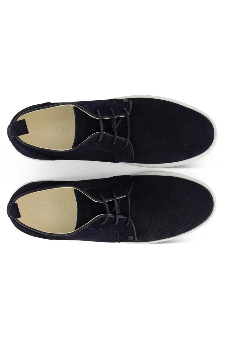 Rehab sneaker veters donkerblauw leer