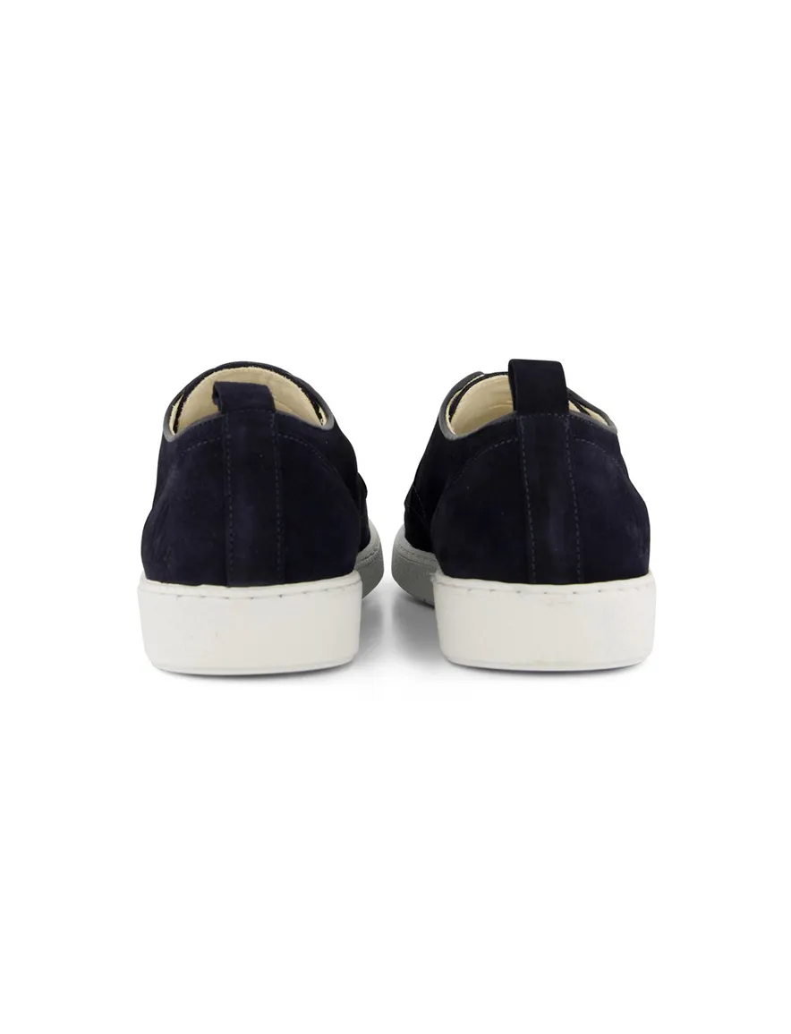 Rehab sneaker navy leer veters