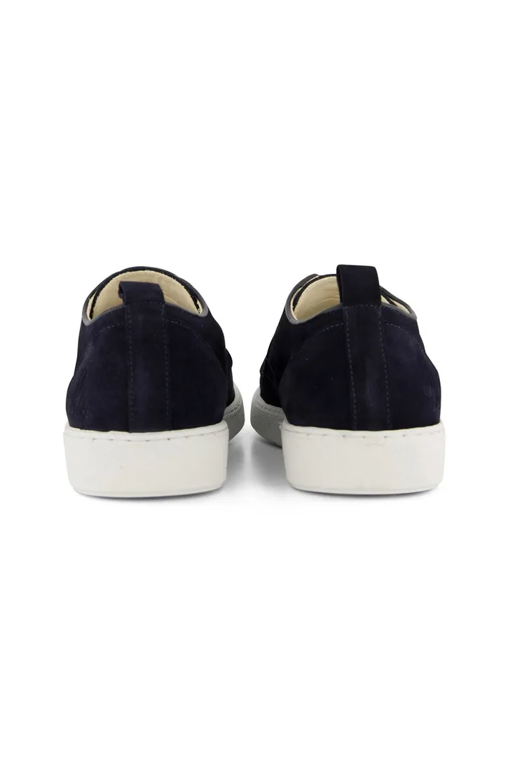 Rehab sneaker veters donkerblauw leer