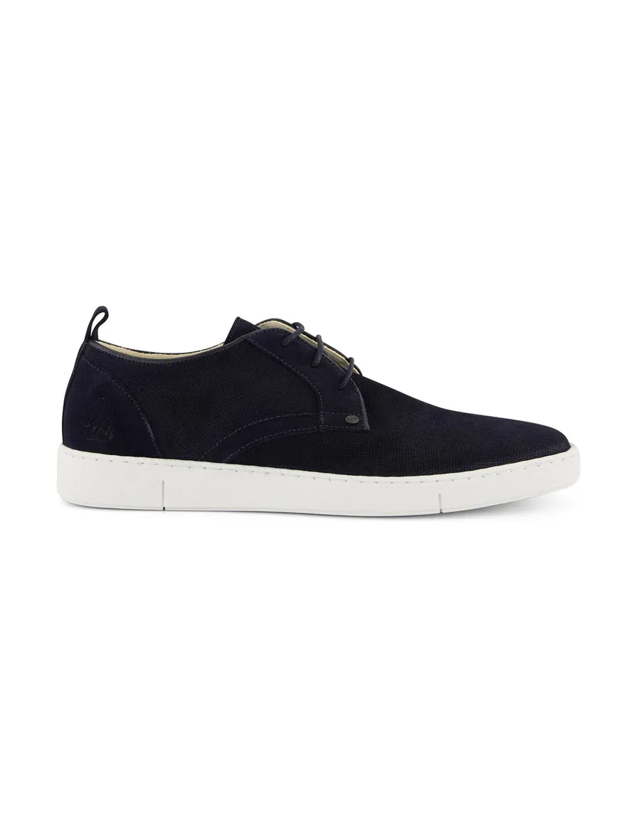 Rehab sneaker navy leer veters