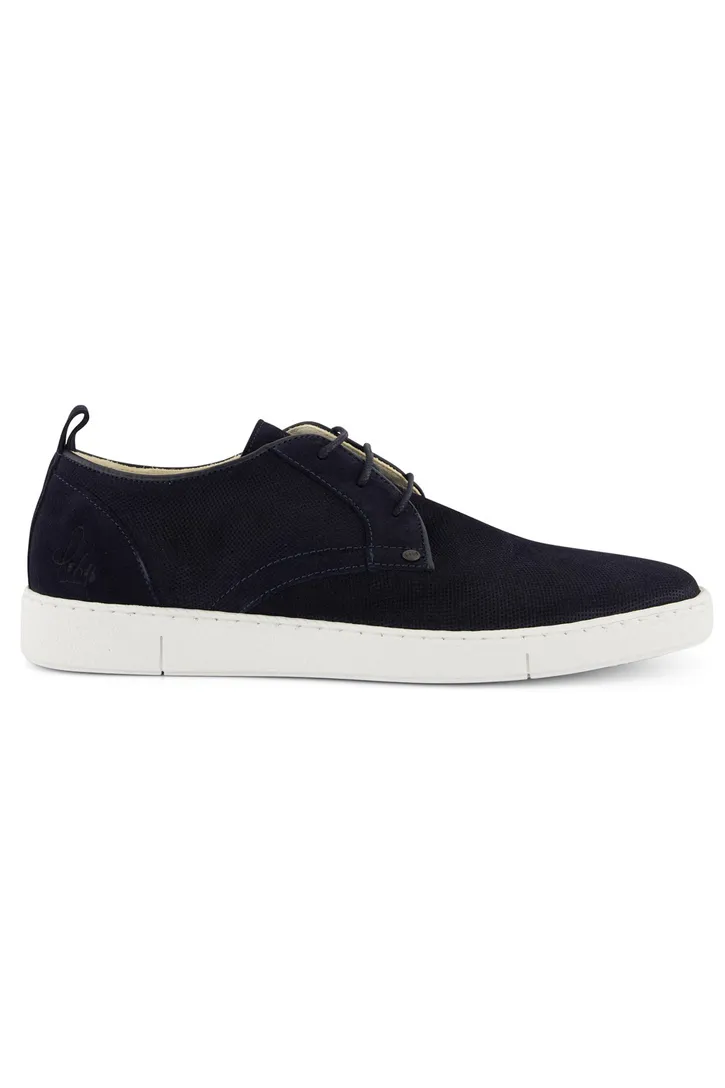 Rehab sneaker veters donkerblauw leer