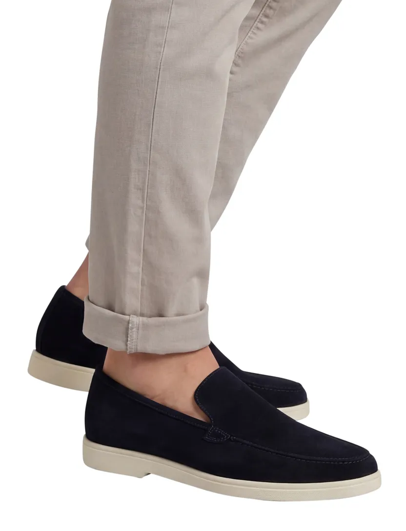 Rehab loafers donkerblauw effen leer