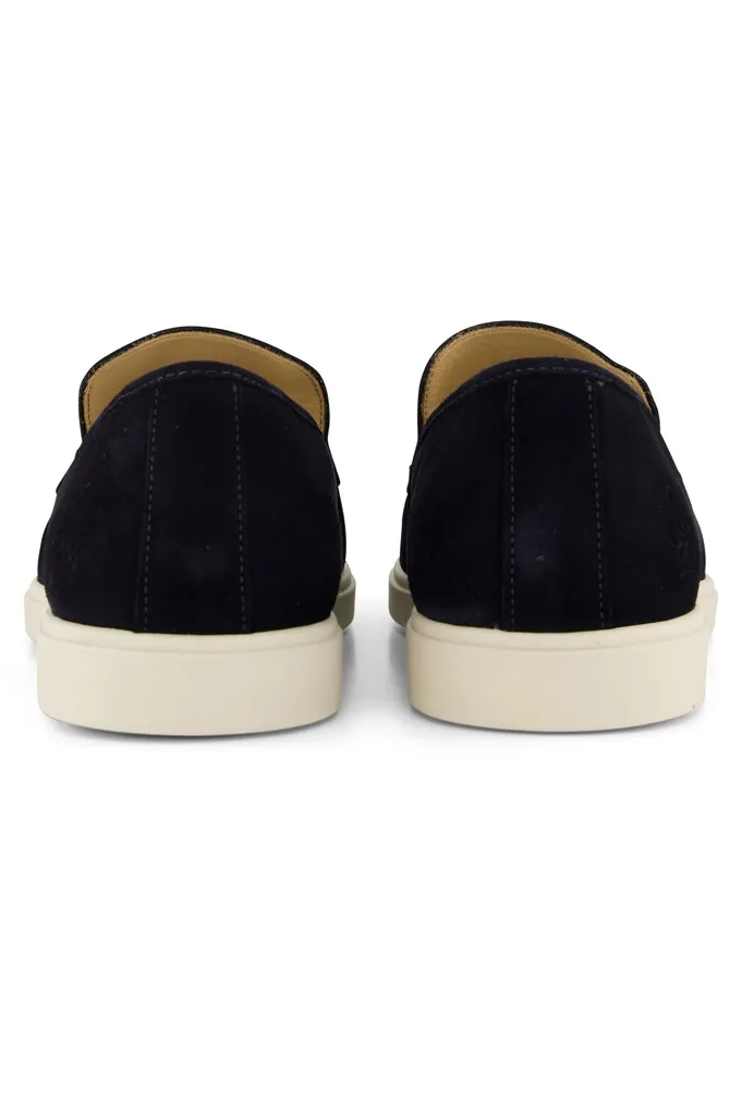 Rehab loafers donkerblauw effen leer