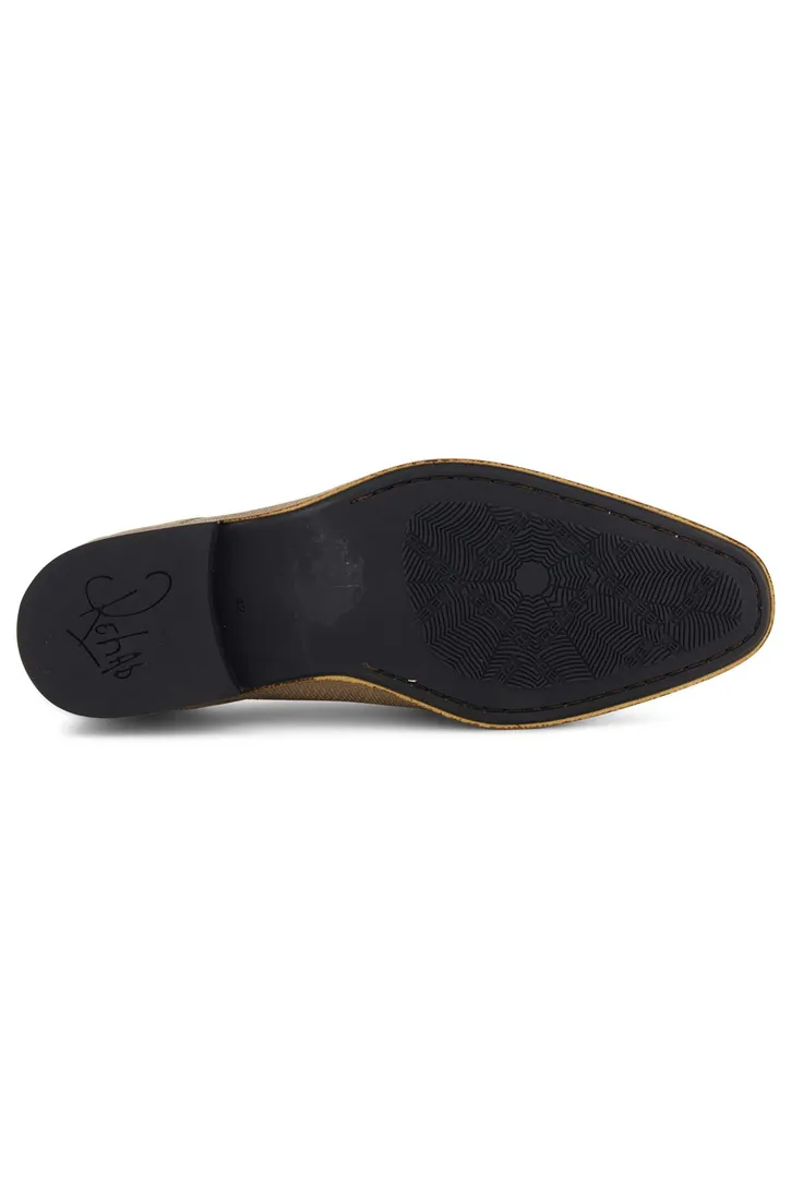 Rehab nette schoenen beige effen leer veter
