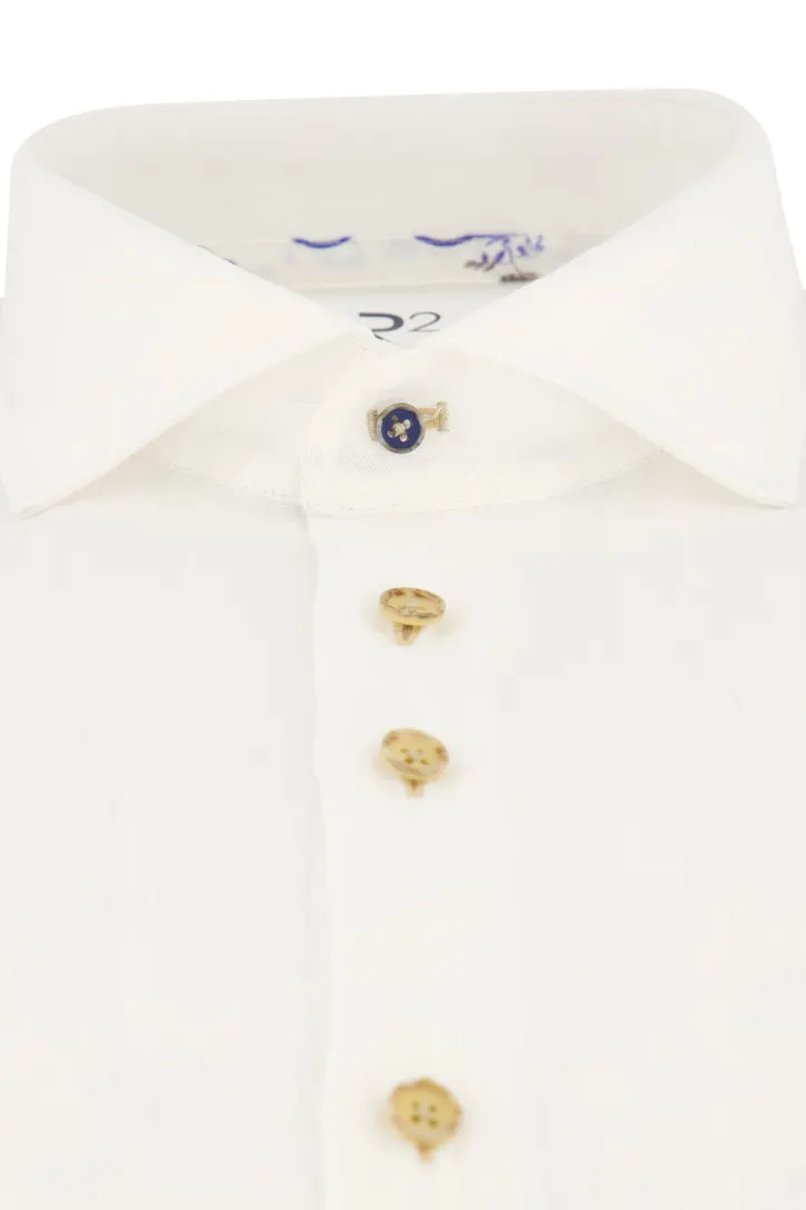 R2 linnen overhemd slim fit wit
