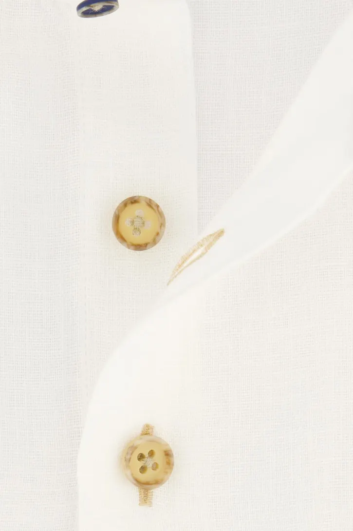 R2 linnen overhemd slim fit wit