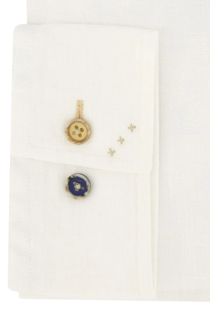 R2 linnen overhemd slim fit wit