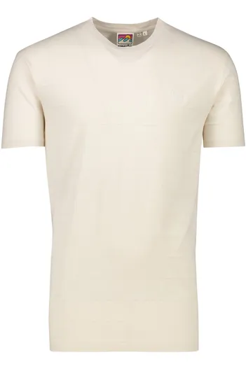 Superdry Superdry t-shirt strepen structuur beige